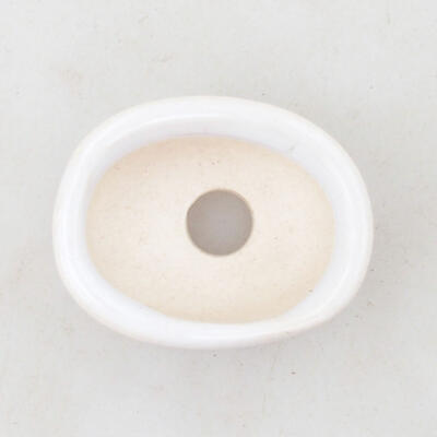 Bonsaischale aus Keramik 2,5 x 2 x 1,5 cm, Farbe weiß - 3