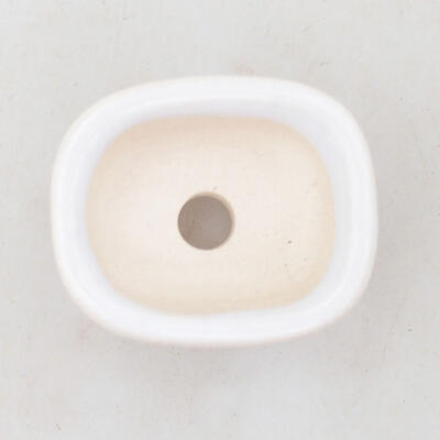 Bonsaischale aus Keramik 3 x 2,5 x 2 cm, Farbe weiß - 3
