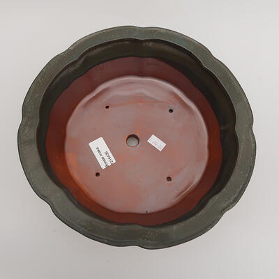 Keramik-Bonsaischale 25 x 25 x 7,5 cm, Farbe grau - 3