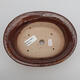 Keramik-Bonsaischale 19 x 15,5 x 6 cm, Farbe braun - 3/3