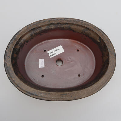 Keramik-Bonsaischale 23 x 18 x 6 cm, Farbe braun - 3