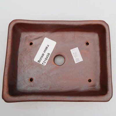 Keramik-Bonsaischale 13,5 x 10,5 x 4 cm, Farbe braun - 3