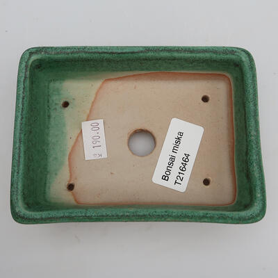 Keramik-Bonsaischale 12 x 8,5 x 3,5 cm, Farbe grün - 3