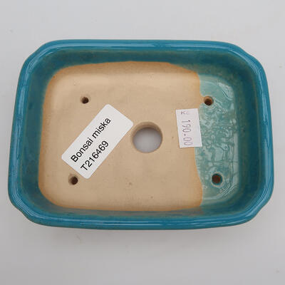 Keramik-Bonsaischale 12 x 9 x 3 cm, Farbe Blau - 3
