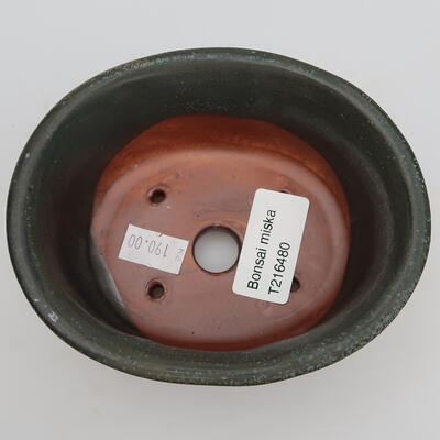 Keramik-Bonsaischale 12 x 10 x 5 cm, Farbe grau - 3