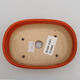 Keramik-Bonsaischale 12,5 x 8,5 x 3,5 cm, Farbe Orange - 3/3