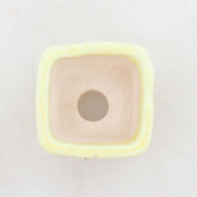 Bonsaischale aus Keramik 2 x 2 x 2 cm, Farbe gelb - 3
