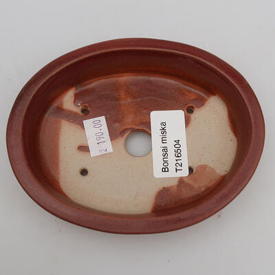 Keramik-Bonsaischale 13 x 10 x 2,5 cm, Farbe rosa - 3