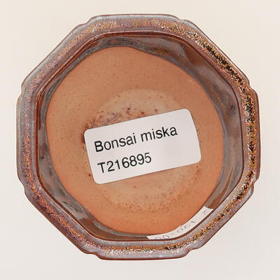 Bonsaischale aus Keramik 7,5 x 7,5 x 5,5 cm, Farbe braun - 3