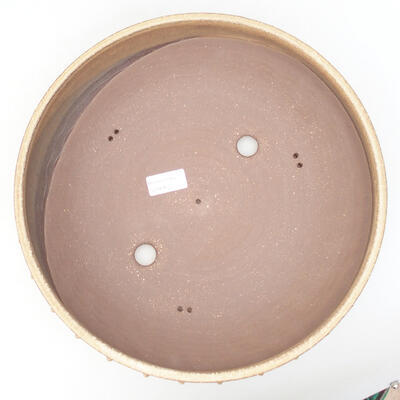Keramik Bonsai Schüssel 32 x 32 x 9 cm, beige Farbe - 3