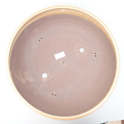 Keramische Bonsai-Schale 37,5 x 37,5 x 9,5 cm, beige Farbe - 3