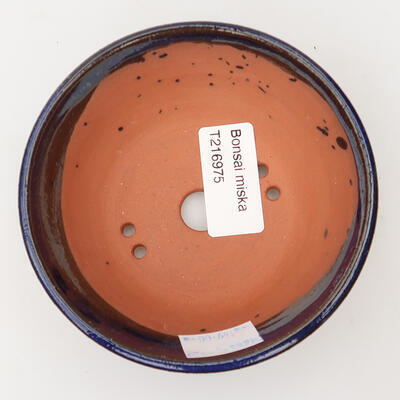 Keramik-Bonsaischale 10,5 x 10,5 x 4 cm, Farbe Blau - 3