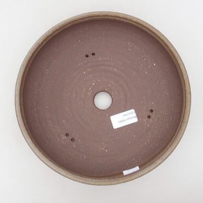 Keramische Bonsai-Schale 23,5 x 23,5 x 6,5 cm, braune Farbe - 3