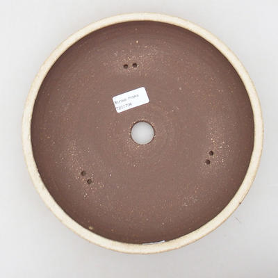 Keramische Bonsai-Schale 24,5 x 24,5 x 5 cm, beige Farbe - 3