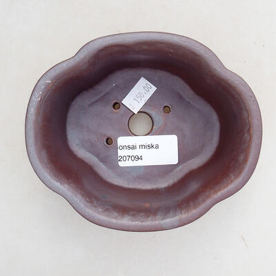 Bonsaischale aus Keramik 13 x 11 x 5,5 cm, metallfarben - 3