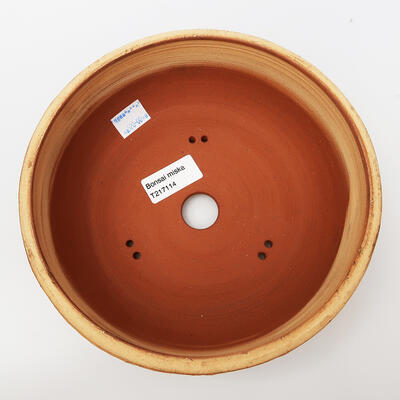Keramik-Bonsaischale 19 x 19 x 6,5 cm, Farbe rissig - 3