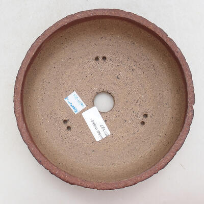 Bonsaischale aus Keramik 18,5 x 18,5 x 7 cm, rissige Farbe - 3