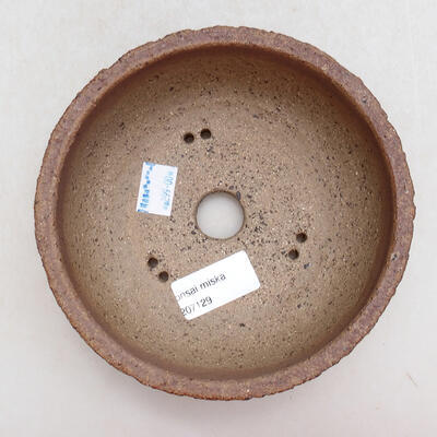 Bonsaischale aus Keramik 14,5 x 14,5 x 6,5 cm, Farbe rissig - 3
