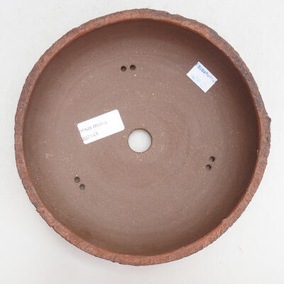Bonsaischale aus Keramik 19,5 x 19,5 x 6 cm, rissige Farbe - 3