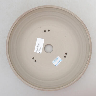 Bonsaischale aus Keramik 19,5 x 19,5 x 5,5 cm, graue Farbe - 3