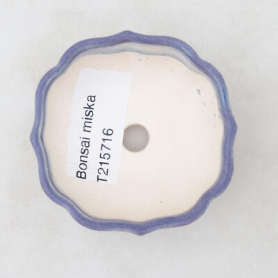 Bonsaischale aus Keramik 5,5 x 5,5 x 2,5 cm, Farbe lila - 3
