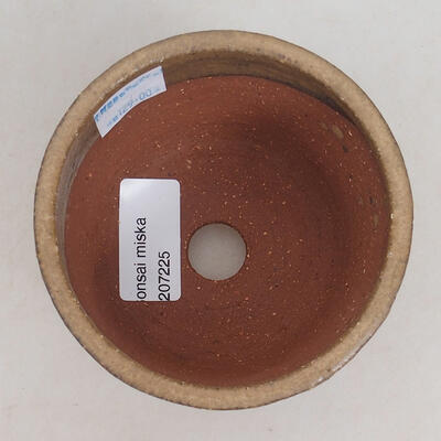 Bonsaischale aus Keramik 10 x 10 x 7 cm, Farbe braun - 3