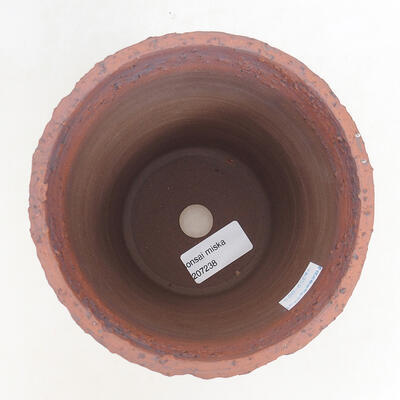 Bonsaischale aus Keramik 13,5 x 13,5 x 14,5 cm, Farbe rissig - 3