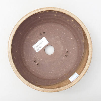 Keramische Bonsai-Schale 18,5 x 18,5 x 5,5 cm, braune Farbe - 3