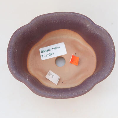 Keramik-Bonsaischale 13 x 11 x 6 cm, Farbe Lila - 3