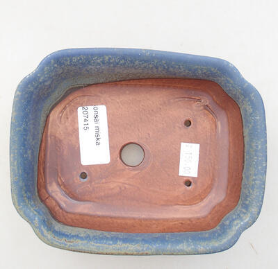 Bonsaischale aus Keramik 15 x 12 x 4,5 cm, Farbe blau - 3