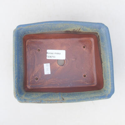 Keramische Bonsai-Schale 18 x 14 x 7 cm, Farbe blau - 3