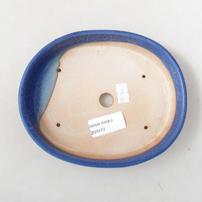 Bonsaischale aus Keramik 17 x 13,5 x 3,5 cm, Farbe blau - 3