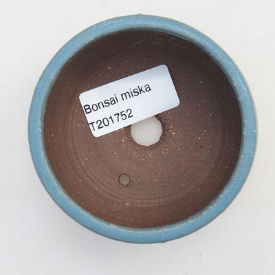 Keramik Bonsai Schüssel 8 x 8 x 4 cm, Farbe blau - 3