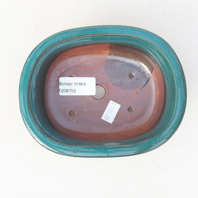 Keramische Bonsai-Schale 14 x 11 x 5,5 cm, Farbe grün - 3