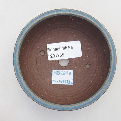 Keramische Bonsai-Schale 9,5 x 9,5 x 4 cm, Farbe blau - 3