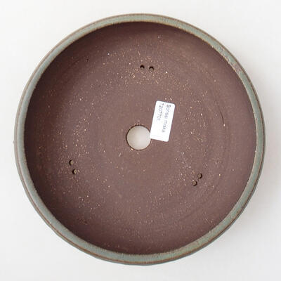 Bonsaischale aus Keramik 22 x 22 x 6 cm, Farbe braun - 3
