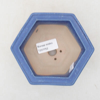 Bonsaischale aus Keramik 12 x 10,5 x 7,5 cm, Farbe blau - 3