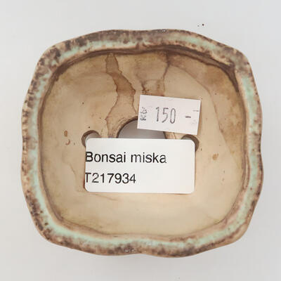 Keramik-Bonsaischale 7,5 x 7 x 3,5 cm, Farbe grün - 3