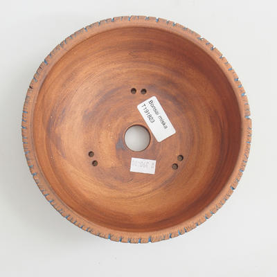 Keramik Bonsai Schüssel 17 x 17 x 6 cm, braun-blaue Farbe - 3