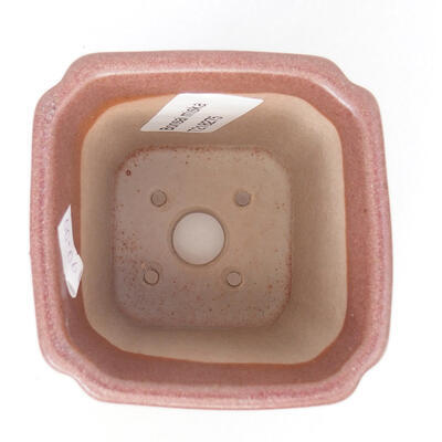 Keramik-Bonsaischale 7 x 7 x 8,5 cm, Farbe rosa - 3