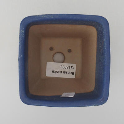 Keramik-Bonsaischale 8,5 x 8,5 x 11,5 cm, Farbe Blau - 3