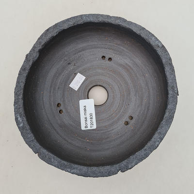 Keramische Bonsai-Schale 18,5 x 18,5 x 6,5 cm, rissige Farbe - 3