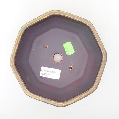 Bonsaischale aus Keramik 15,5 x 15,5 x 6,5 cm, Farbe grün - 3