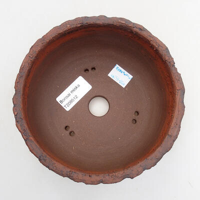 Bonsaischale aus Keramik 15 x 15 x 6,5 cm, Farbe rissig - 3