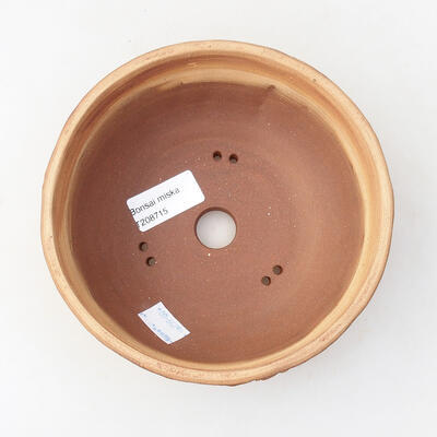 Bonsaischale aus Keramik 15,5 x 15,5 x 6,5 cm, Farbe rissig - 3