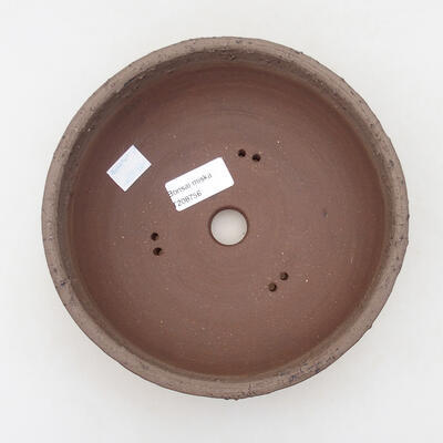 Keramik-Bonsaischale 19 x 19 x 6,5 cm, rissig schwarz - 3