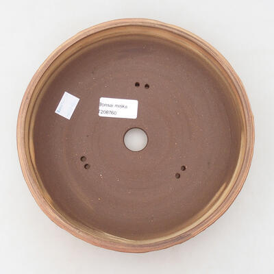 Bonsaischale aus Keramik 20,5 x 20,5 x 6 cm, rissige Farbe - 3