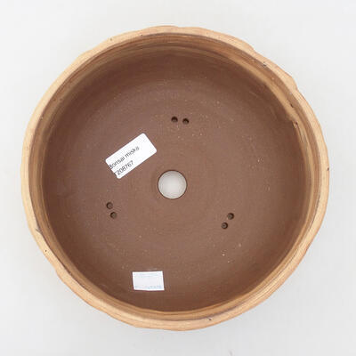 Bonsaischale aus Keramik 20,5 x 20,5 x 7,5 cm, Farbe rissig - 3