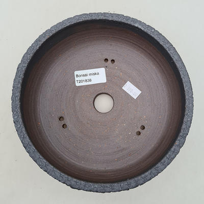 Keramische Bonsai-Schale 18 x 18 x 7 cm, Farbe rissig - 3