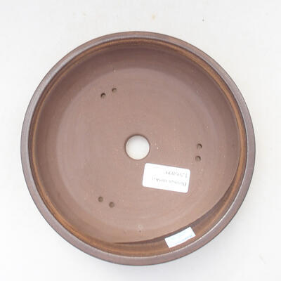 Keramische Bonsai-Schale 18 x 18 x 3,5 cm, Farbe braun - 3